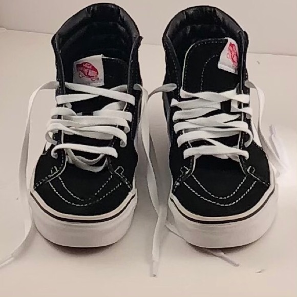 Vans Skateboard Black Shoes High Top Sz M 6.5 W 8 - Picture 6 of 11